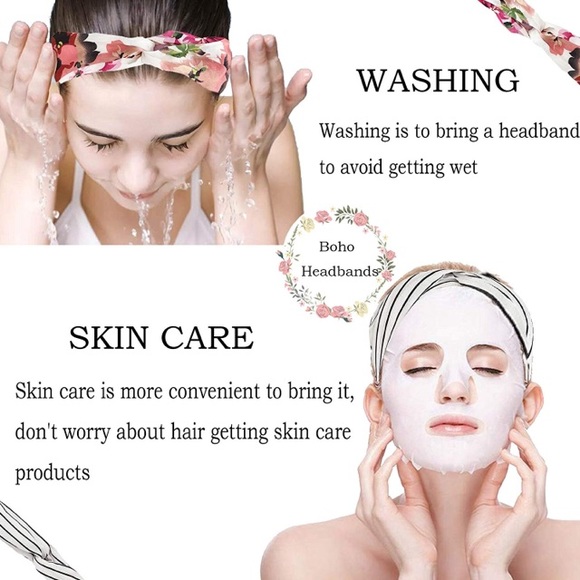 🏝Red White & Blue Boho Bandana Print Headband - Picture 5 of 8